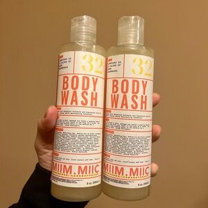 2X Miim. Miic NO 32 WARM GOURMAND DEEP HYDRATING BODY WASH